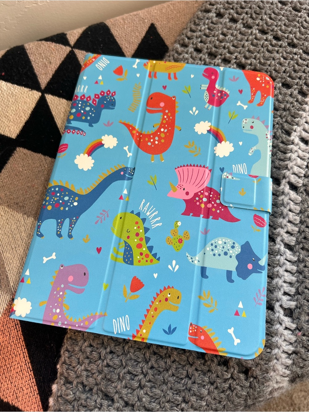 Kids Universal Dino Tablet Case - Blue